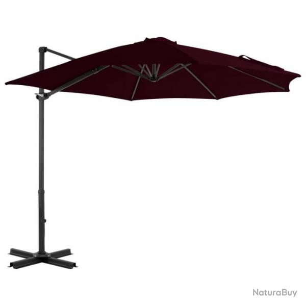 Parasol dport avec mt en aluminium Rouge 300 cm 312306