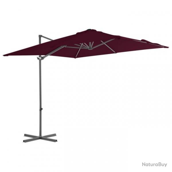 Parasol dport avec mt en acier Rouge bordeaux 250x250 cm 312308