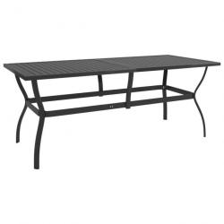 Table de jardin Anthracite 190x80x72 cm Acier 312170