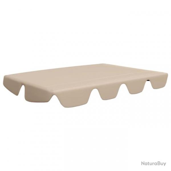 Toit de rechange de balanoire Beige 150/130x70/105 cm