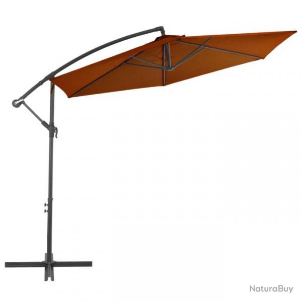 Parasol dport avec mt en aluminium Terre cuite 300 cm 313755