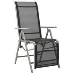 Chaises de jardin 2 pcs Textilène et aluminium Argenté 312197