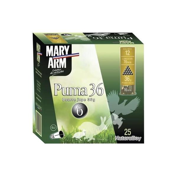 BTE 25 CART. MARY ARM PUMA 36 CAL. 12 / 70 MM N° 6 36G BJ