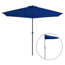 Parasol de balcon avec mât en aluminium Bleu 300x150x253cm Demi 312505