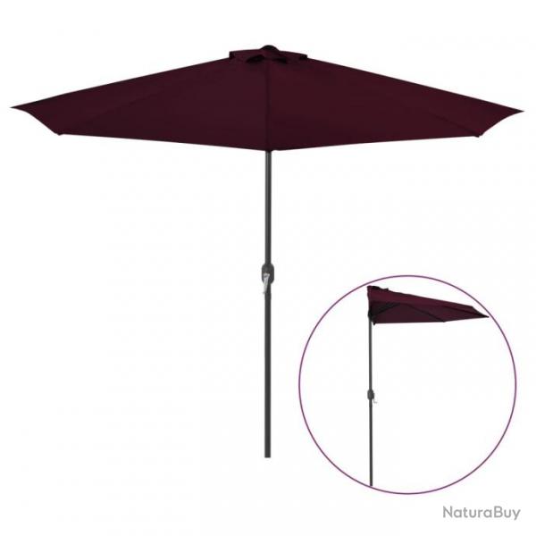 Parasol de balcon mt en aluminium Bordeaux 300x150x253 cm Demi 312502