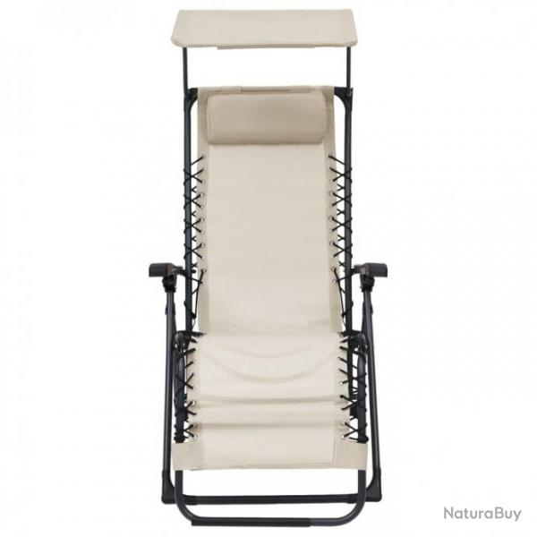 Chaise pliable de terrasse Textilne Crme 312468