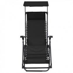 Chaise pliable de terrasse Textilène Noir 312467