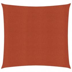 Voile d'ombrage 160 g/m² Terre cuite 6x6 m PEHD 311334