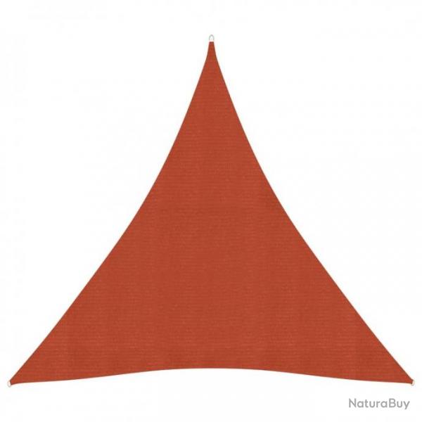 Voile d'ombrage 160 g/m Terre cuite 3x3x3 m PEHD 311362