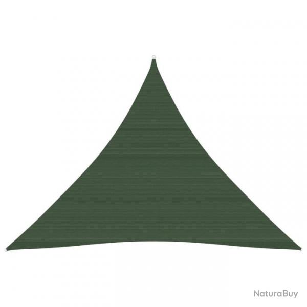 Voile d'ombrage 160 g/m Vert fonc 3,6x3,6x3,6 m PEHD 311473