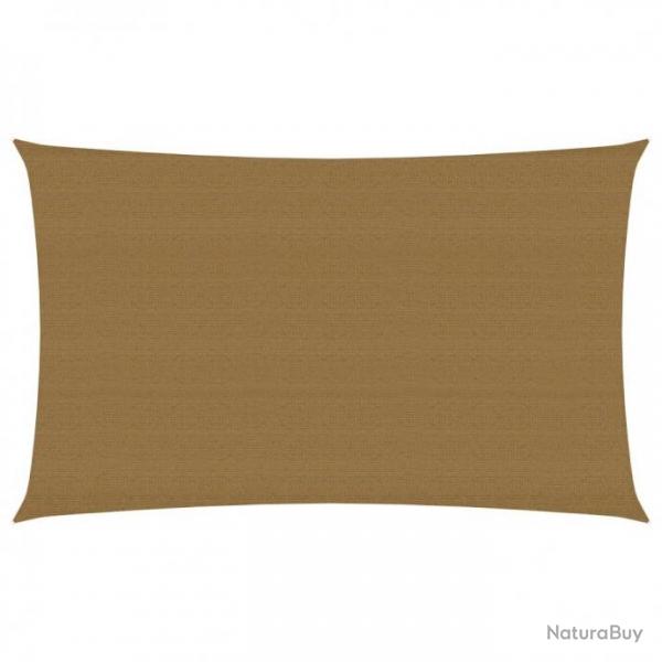 Voile d'ombrage 160 g/m Taupe 2x5 m PEHD 311396