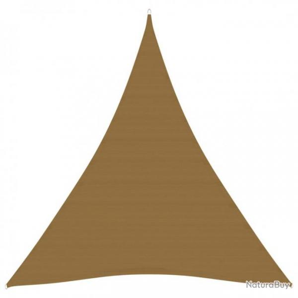 Voile d'ombrage 160 g/m Taupe 3x4x4 m PEHD 311420