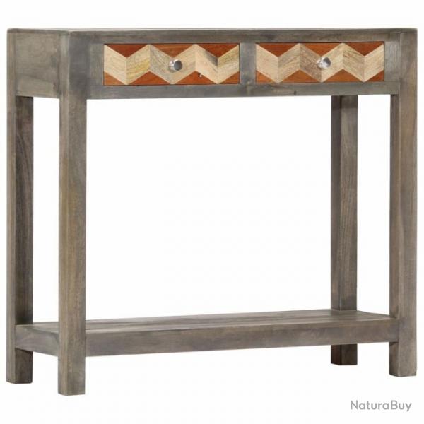 Table console Gris 86 x 30 x 76 cm Bois de manguier massif 282737