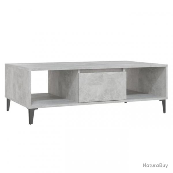 Table basse Gris bton 103,5x60x35 cm Agglomr 806026