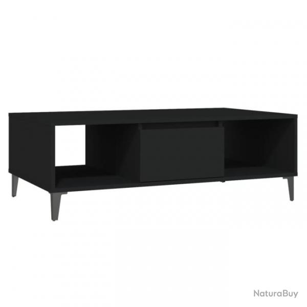 Table basse Noir 103,5x60x35 cm Agglomr 806023