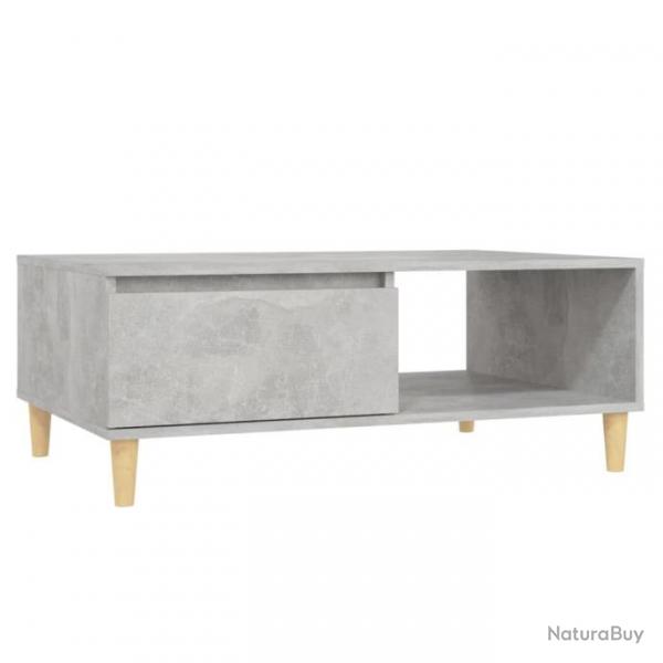 Table basse Gris bton 90x60x35 cm Agglomr 805999