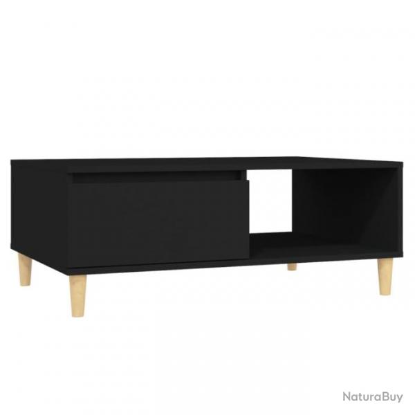 Table basse Noir 90x60x35 cm Agglomr 805996