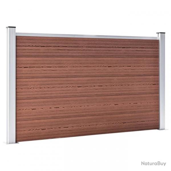 Clture de jardin WPC 353x106 cm Marron 3053243