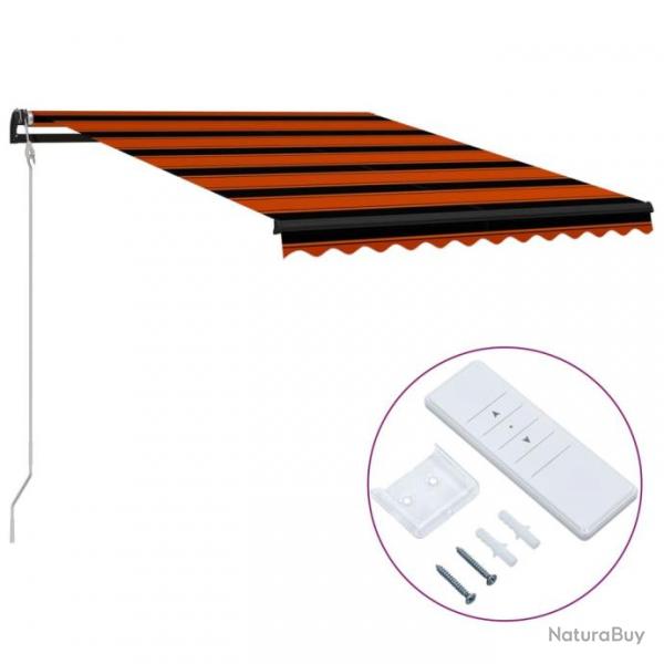 Store Auvent rtractable automatique 350x250 cm Orange et marron 3055261