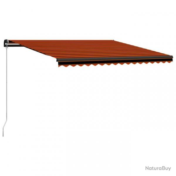 Store Auvent manuel rtractable 450x300 cm Orange et marron 3055195