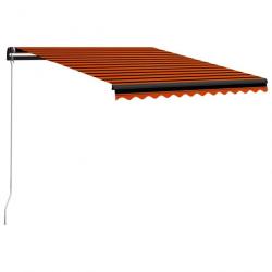 Store Auvent manuel rétractable 300x250 cm Orange et marron 3055187