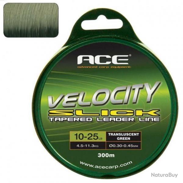 Promo: Ace Velocity nylon tapered leader line 12-30lb 300m transluscent green