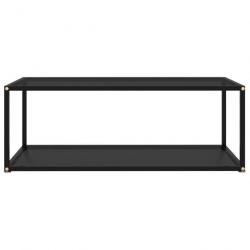 Table basse Noir 100x50x35 cm Verre trempé 322898