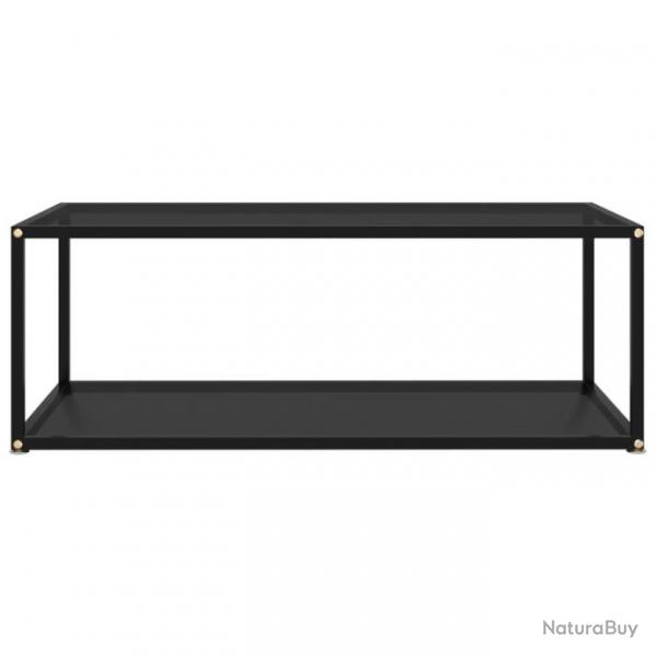 Table basse Noir 100x50x35 cm Verre tremp 322898