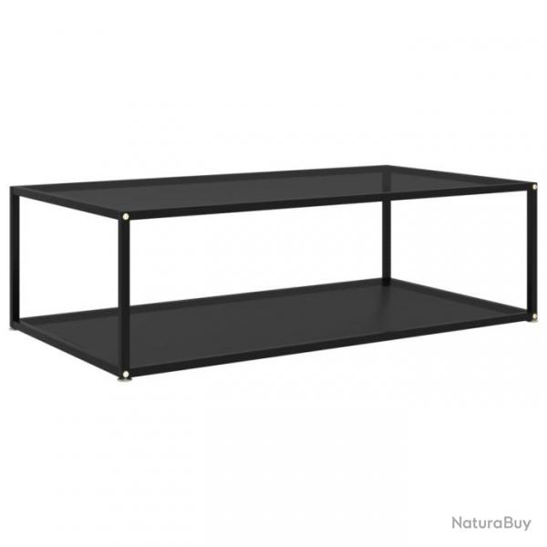 Table basse Noir 120x60x35 cm Verre tremp 322903