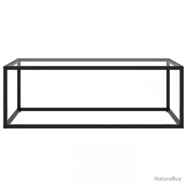 Table basse Noir avec verre tremp 100x50x35 cm 322879