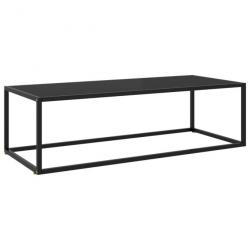 Table basse Noir avec verre noir 120x50x35 cm 322884