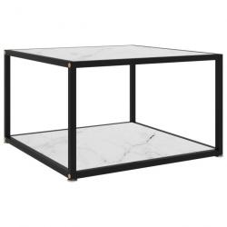 Table basse Blanc 60x60x35 cm Verre trempé 322889