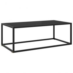 Table basse Noir avec verre noir 100x50x35 cm 322880