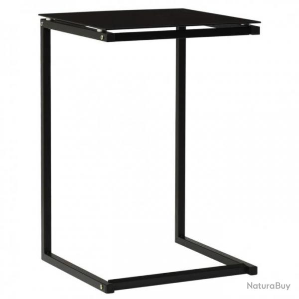 Table d'appoint Noir 40x40x60 cm Verre tremp 322784
