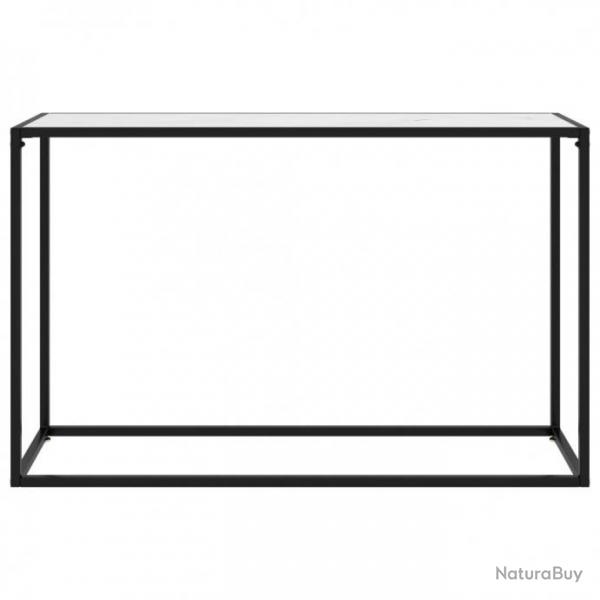 Table console Blanc 120x35x75 cm Verre tremp
