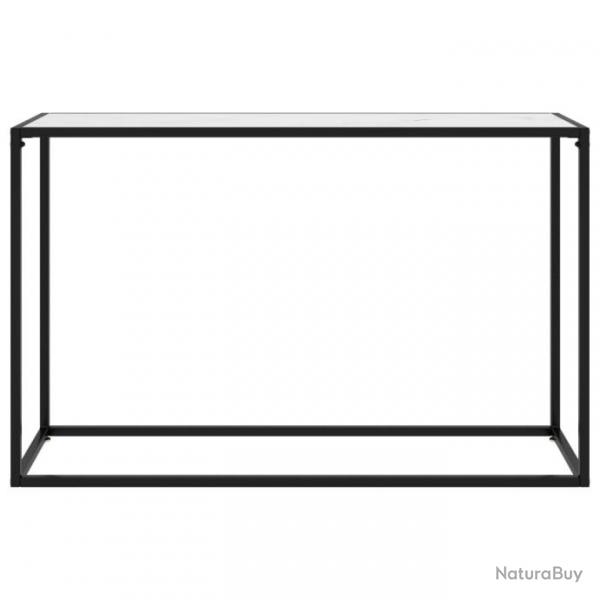 Table console Blanc 120x35x75 cm Verre tremp