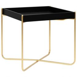 Table d'appoint Noir et doré 38x38x38,5 cm MDF 322799