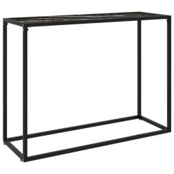 Table console Noir 100x35x75 cm Verre trempé 322814