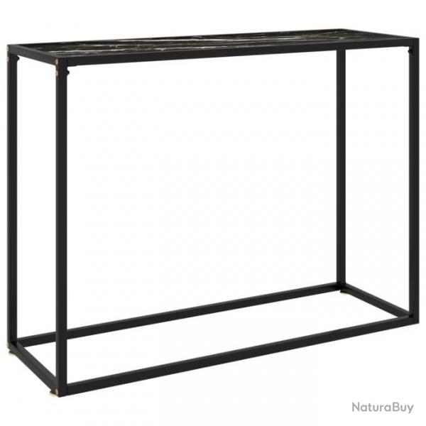 Table console Noir 100x35x75 cm Verre tremp 322814