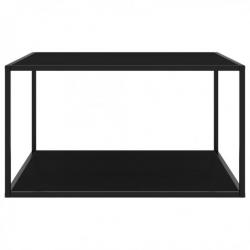 Table basse Noir avec verre noir 90x90x50 cm 322912