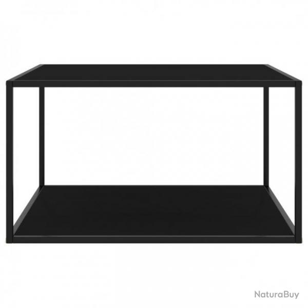 Table basse Noir avec verre noir 90x90x50 cm 322912