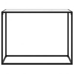 Table console Blanc 100x35x75 cm Verre trempé 322813