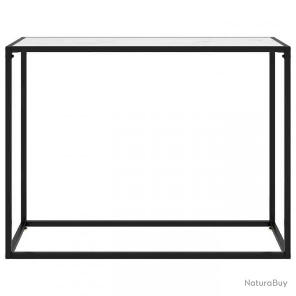 Table console Blanc 100x35x75 cm Verre tremp 322813