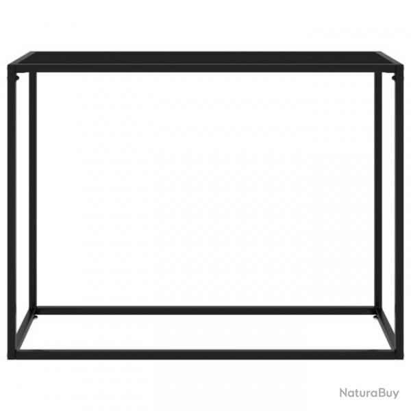 Table console Noir 100x35x75 cm Verre tremp 322812