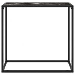 Table console Noir 80x35x75 cm Verre trempé 322810