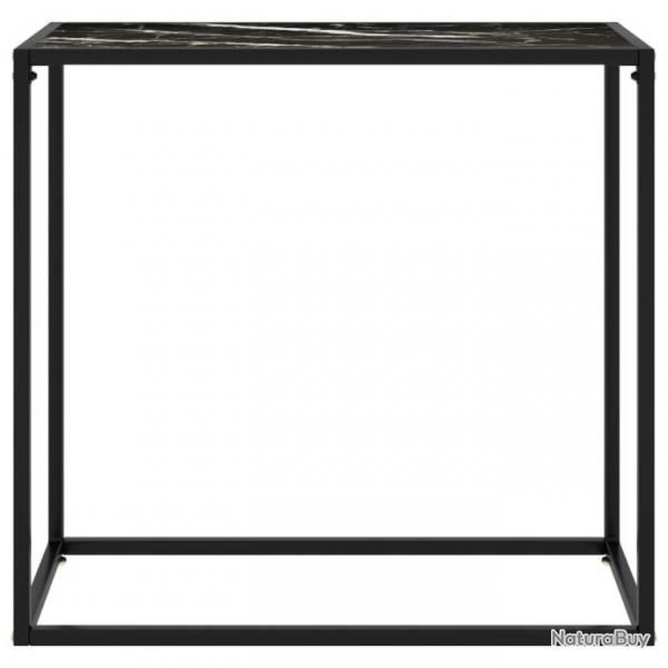 Table console Noir 80x35x75 cm Verre tremp 322810