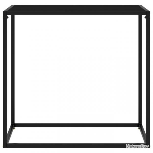 Table console Noir 80x35x75 cm Verre tremp