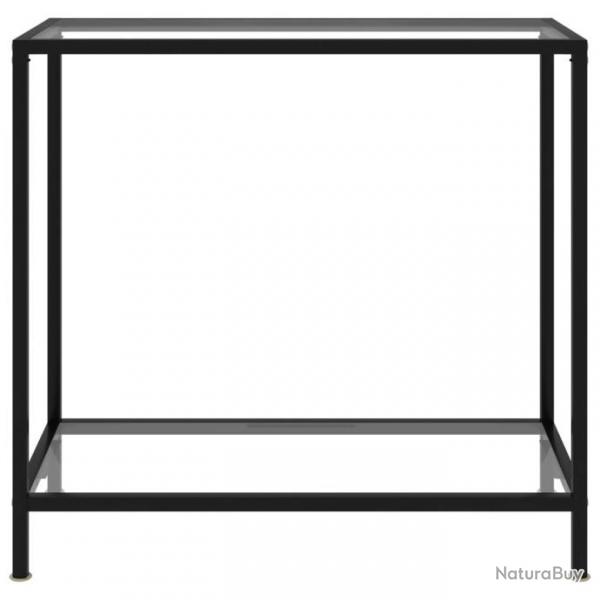 Table console Transparent 80x35x75 cm Verre tremp 322831