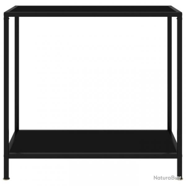 Table console Noir 80x35x75 cm Verre tremp 322832