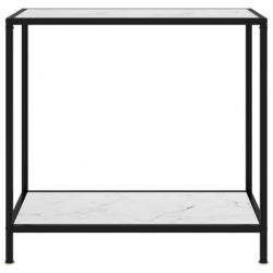 Table console Blanc 80x35x75 cm Verre trempé 322833